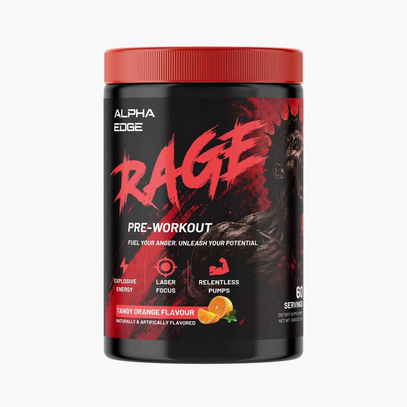 ALPHA EDGE | RAGE | PREWORKOUT | 60 SERVINGS