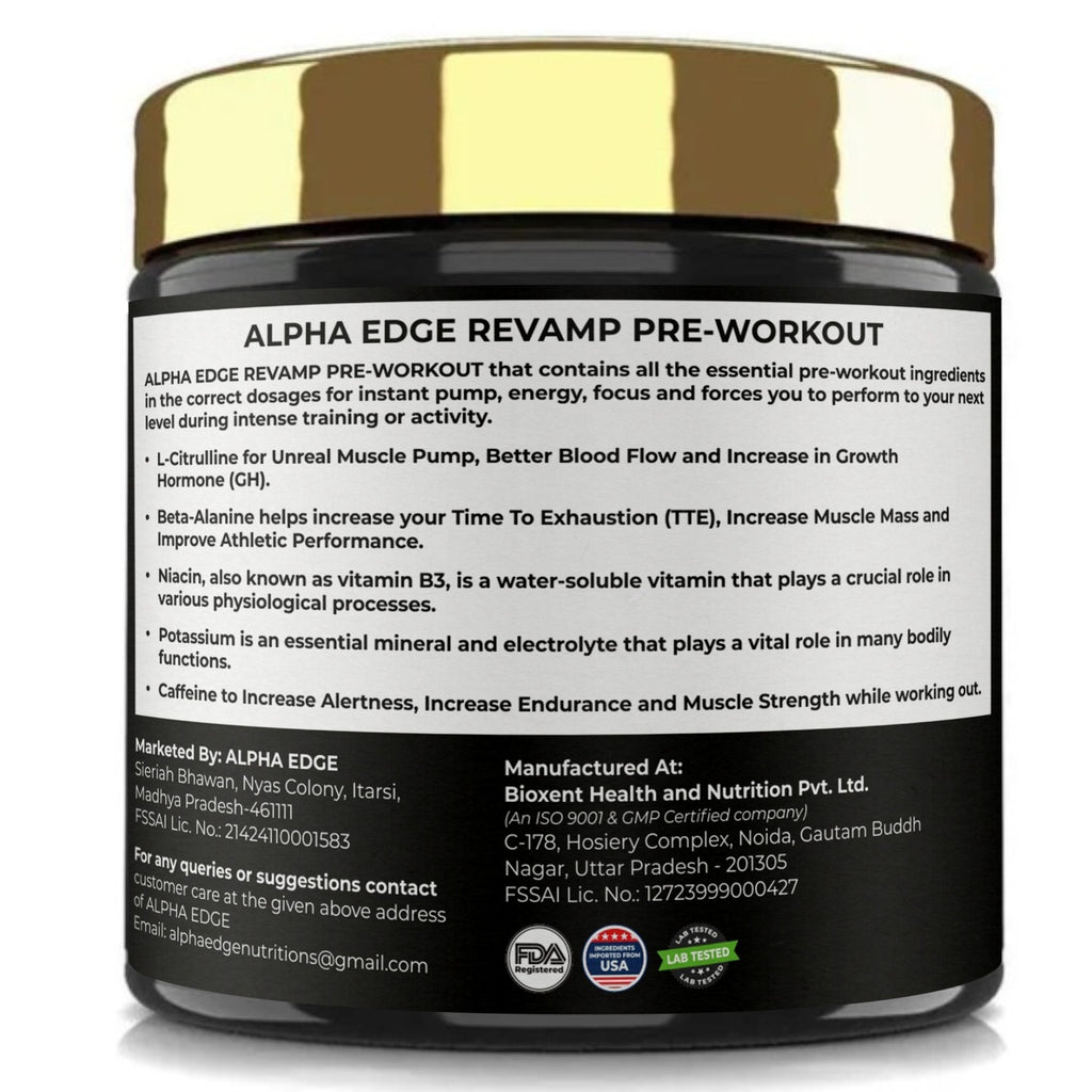 ALPHA EDGE | PRE-WORKOUT | REVAMP | 50 SERVINGS ⚡