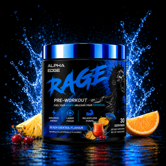 ALPHA EDGE | RAGE | PREWORKOUT | BEACH COCKTAIL | 30 SERVINGS