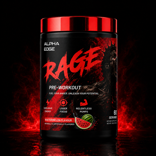 ALPHA EDGE | RAGE | PREWORKOUT | WATERMELON | 60 SERVINGS