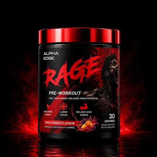 ALPHA EDGE | RAGE | PREWORKOUT | FRUIT PUNCH |30 SERVINGS |